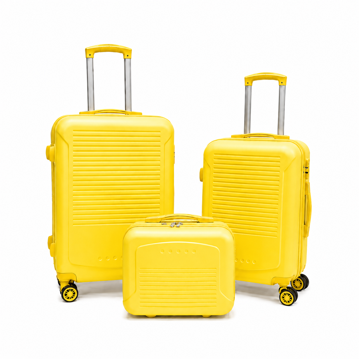 (image for) T-HC-716 SET OF 3 Yellow Premium Hard Shell Suitcases